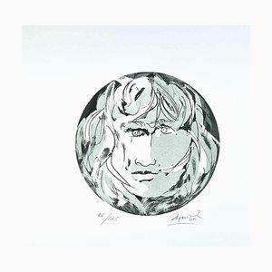 Giacomo Manzú, Round Medusa, Original Etching, 1970