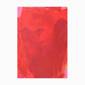 Italo Bressan, Red Composition, Original Screen Print, 1989