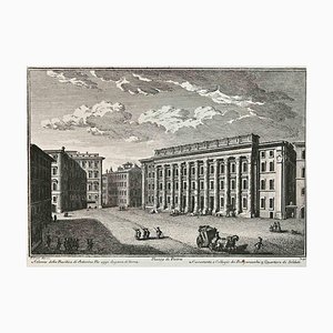 After Giuseppe Vasi, Piazza di Pietra, Etching, 18th Century