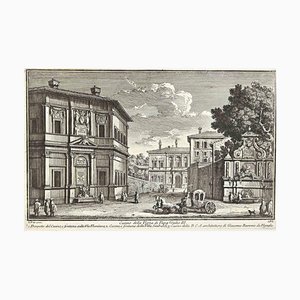 After Giuseppe Vasi, Casino della Vigna di Papa Giulio III, Etching, 18th Century