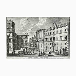 Aguafuerte de Giuseppe Vasi, Chiesa di S.Apollinare, siglo XVIII