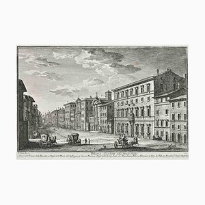 After Giuseppe Vasi, Palazzo Sacchetti sulla Strada Giulia, Etching, 18th Century