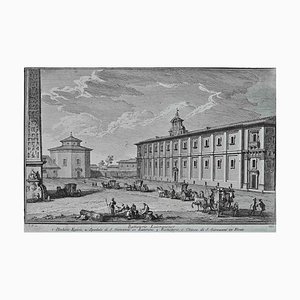 After Giuseppe Vasi, Battistero Lateranese, Etching, 18th Century