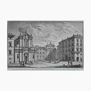 After Giuseppe Vasi, S. Caterina della Ruota Church, Etching, 18th Century