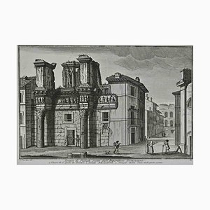 After Giuseppe Vasi, Temple of Pallas, Etching, 18th Century