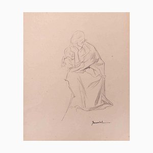 Pierre Georges Jeanniot, Figurine, Crayon sur Papier, Début 20ème Siècle