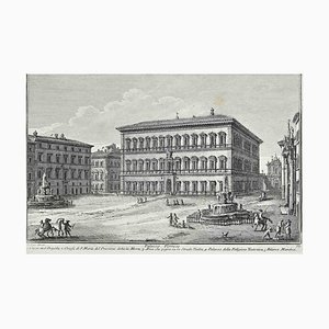 After Giuseppe Vasi, Palazzo Farnese, Etching, Late 18th Century