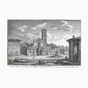 After Giuseppe Vasi, S. Maria in Cosmedin Church, Etching, Late 18th Century