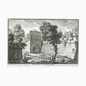 After Giuseppe Vasi, Porta Chiusa Querquatulana, Etching, Late 18th Century