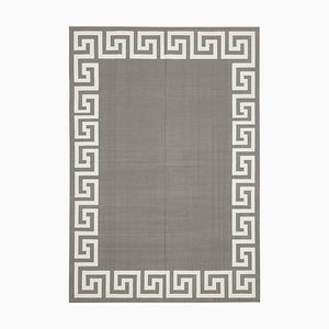 Tapis Dhurrie Vintage Gris en Laine