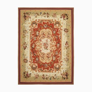 Vintage Aubusson Kelim Teppich in Beige, 1990er