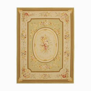 Vintage Beige Aubusson Wollteppich, 1990er