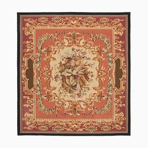 Tapis Kilim Aubusson Marron, 1990s