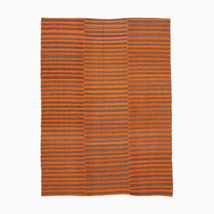 Tapis Kilim Vintage en Laine Orange