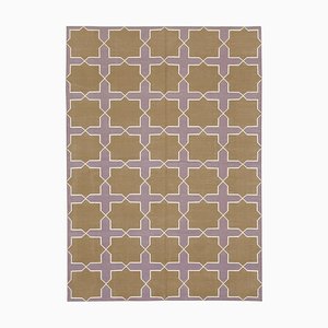 Brown Dhurrie Rug in Wool