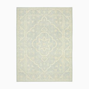 Tapis Oushak Vintage en Laine Beige