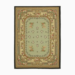 Green & Brown Aubusson Rug, 1990s