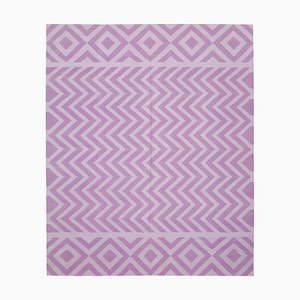 Tapis Dhurrie Vintage en Laine Violette