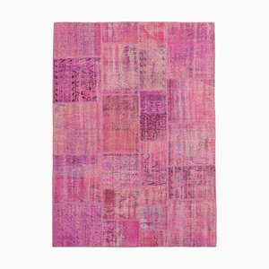 Tappeto patchwork rosa