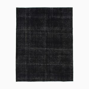 Large Area Black Overdyed Rug