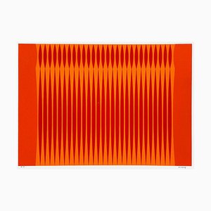 Dordevic Miodrag, Orange and Red Kinetic Composition, 1975, Screen Print