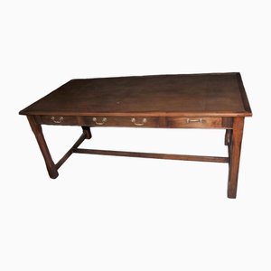 Mesa de escritura de roble de refectorio de granja