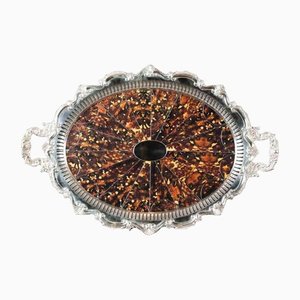 Sheffield Silver Plate and Faux Tortoiseshell Tray