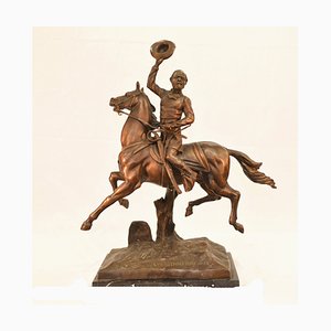 Sheridans Ride Bronze - Cowboy Horse and Jockey in the style of James Kelly