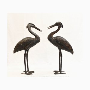 Grues en Bronze, Japon, Set de 2