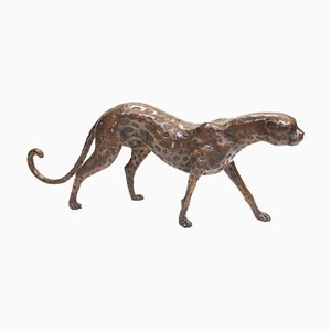 Figurine Art Déco Chat Panthère en Bronze