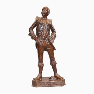 Statue d'acteur en bronze Shakesperian Classique élisabéthain Thespian Casting