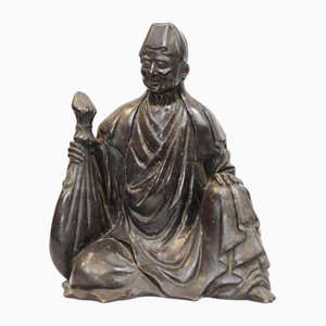 Estatua del hombre sabio de Buda de bronce chino