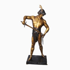 Estatua de victoria masculina de bronce de Picault