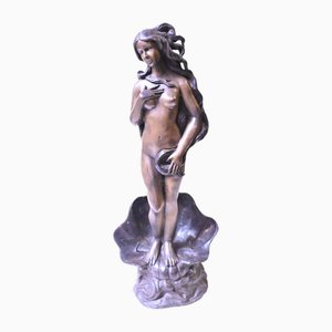 French Bronze Nude Female Fountain