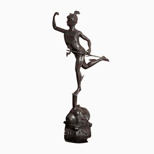Estatua italiana de Mecury en bronce