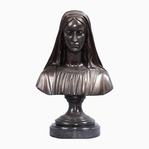 Busto de la Virgen María de bronce francés