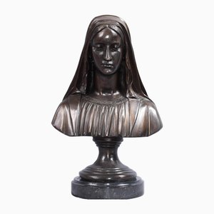 French Bronze Virgin Mary Bust