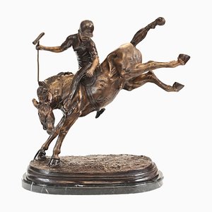 Polospieler-Statue aus Bronze, 1995