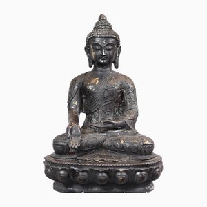 Nepalesische Buddha-Statue aus Bronze