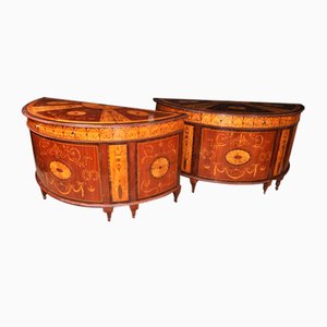 Regency Inlaid Commodes, Set of 2