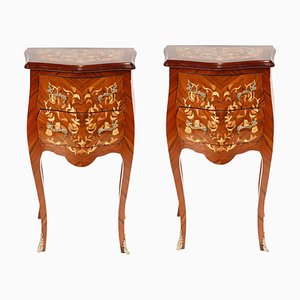 French Empire Bedside Chests, Set of 2
