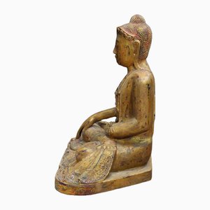 Statue de Bouddha Abhaya Mudra Sculpté Antique, Népal, 1920s