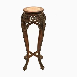 Antique Chinese Pedestal Stand Table, 1840