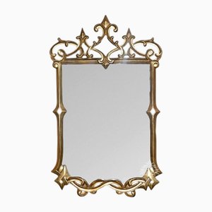 Gothic English Gilt Glass Mirror