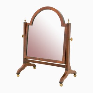 Specchio da toeletta Regency in mogano e vetro