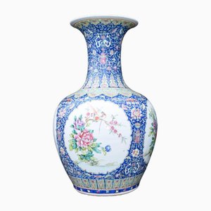 Ming Chinese Shanping Temple Porcelain Vases, Set of 2