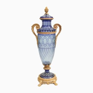 Empire Cut Glass Amphora Vase