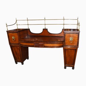 Credenza Regency in legno satinato e ottone