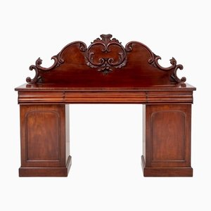 Victorian Mahogany Console Table Sideboard, 1870s