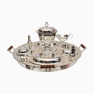 Bain Marie Plated Silver Plate Lazy Susan Hot Food Server